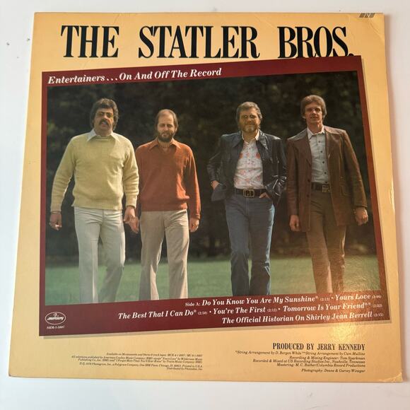 The Statler Bros. Entertainers On & Off The Record 1978 - Picture 1 of 7